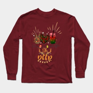 Deer, coffee and love,Christmas Long Sleeve T-Shirt